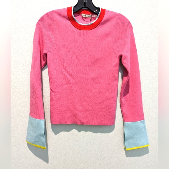 Alice + Olivia Sweaters - Alice + Olivia Westi Colorblocked Wool-Blend Top